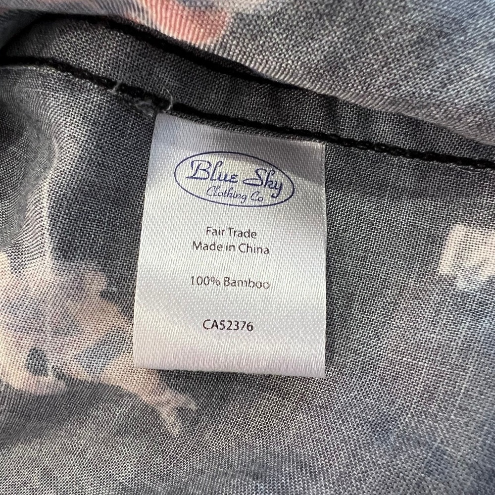 BLUE SKY GUY Men's XL Black Hockey Player Pattern Casual Button-Down Shirt - Picture 13 of 16